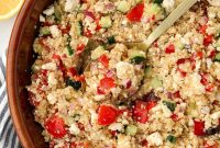 Greek Quinoa Salad with Feta, Cucumber & Lemon Vinaigrette