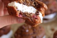 Chocolate Strawberry Muffin Ice Cream Sandwiches Recipe