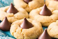 Classic Peanut Butter Blossom Cookies: Soft Cookies with Chocolate Kiss