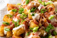 Cheesy Bacon Loaded Tater Tot Nachos (Totchos)