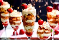 Strawberry Champagne Trifles with Sparkling Champagne Caviar