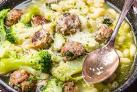 Macaroni and Broccoli with Mini Meatballs Recipe