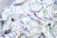 Creamy Cucumber Salad Recipe with Dill and Sour Cream