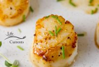 Seared Scallops with Vanilla Dusting and Citrus Butter