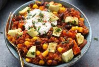 Slow Cooker Mexican Quinoa Bowl with Black Beans and Corn