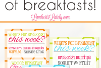 6-Week Breakfast Prep Plan with Weekly Menus & Printables