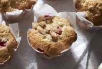 Strawberry Almond Muffins Recipe with Crispy Streusel Topping