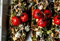 Roasted Eggplant with French Lentils, Goat Cheese & Herbs