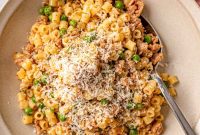 Ditalini Pasta with Italian Sausage and Peas
