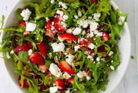 Strawberry Goat Cheese Salad with Balsamic Glaze