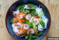 Bún Tôm Vietnamese Rice Noodle Salad with Grilled Shrimp
