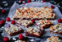 Gluten-Free Raspberry Almond Slice Recipe with Flaked Almonds
