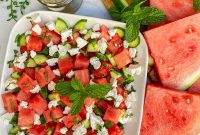 Watermelon, Cucumber & Feta Summer Salad Recipe