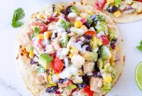 Crispy Chicken Salad Tostadas with Avocado and Lime