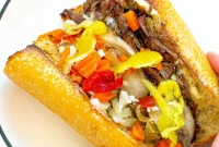 Slow Cooker Italian Beef Sandwiches with Tender Shredded Beef