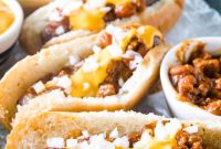 Spicy Chili Cheese Bratwurst Sandwiches for Game Day