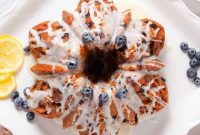Lemon Blueberry Bundt Cake with Zesty Lemon Glaze