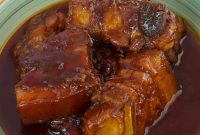 Pork Ribs Adobo with Atsuete Oil Infusion