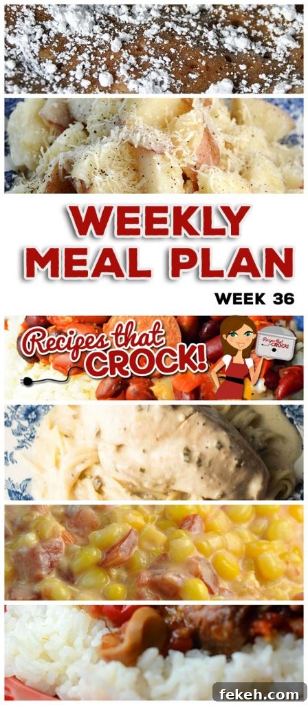 36-Week Slow Cooker Meal Plan: Weekly Crock Pot Menu Guide 5 This week's weekly menu