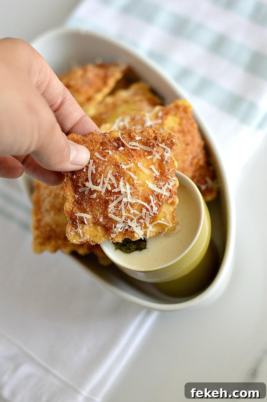Gluten-Free Homemade Ravioli Recipe You’ll Love 4 gluten-free fried ravioli with pesto Alfredo sauce