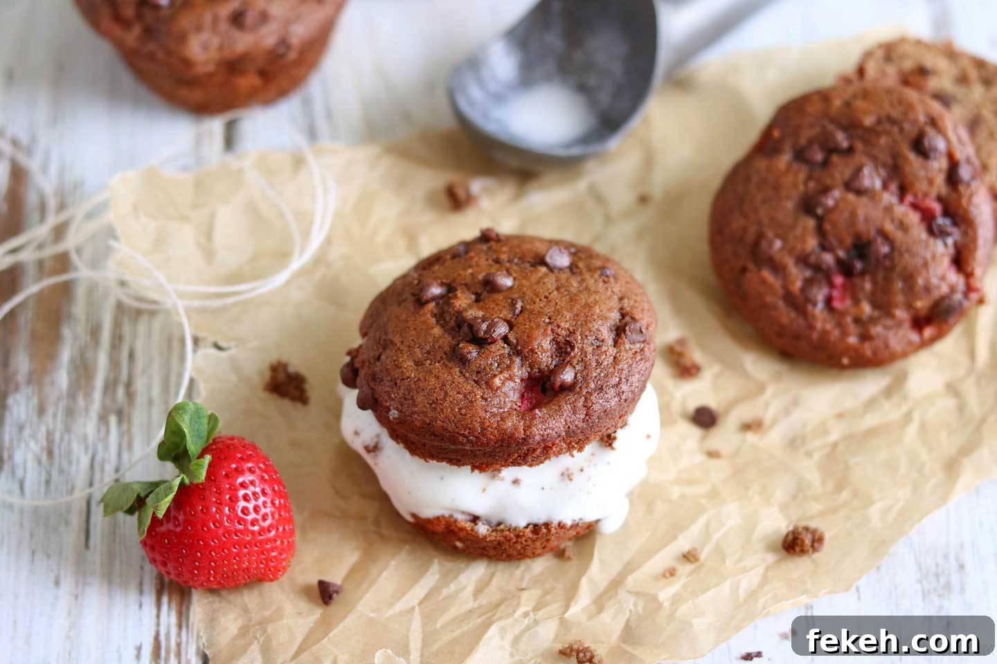 Muffin Ice Cream Sandwiches Muffin Ice Cream Sandwiches single horizontal