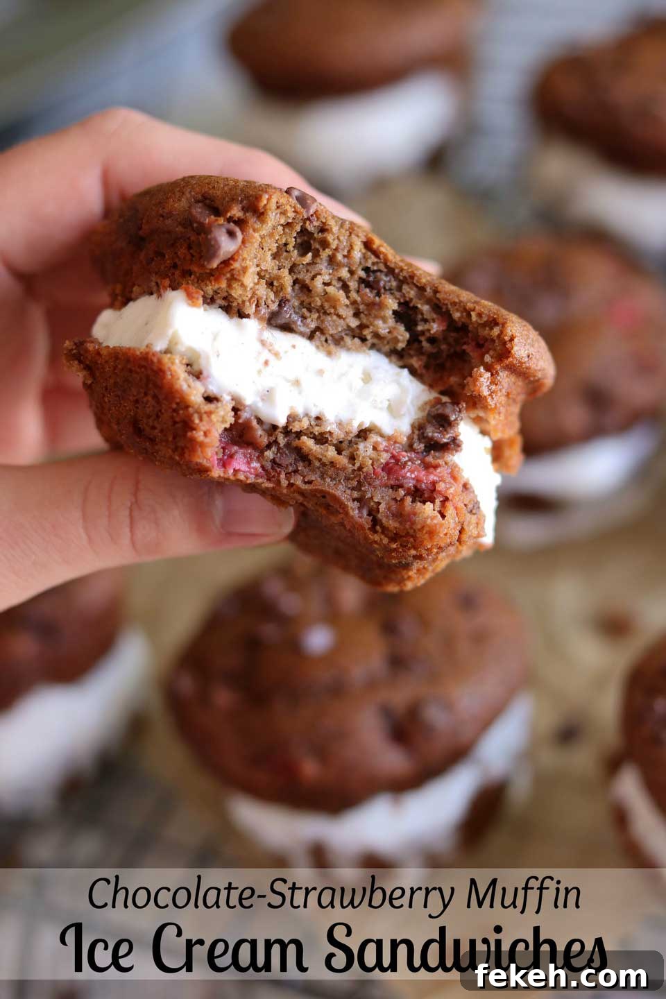 Muffin Ice Cream Sandwiches Muffin Ice Cream Sandwiches bite