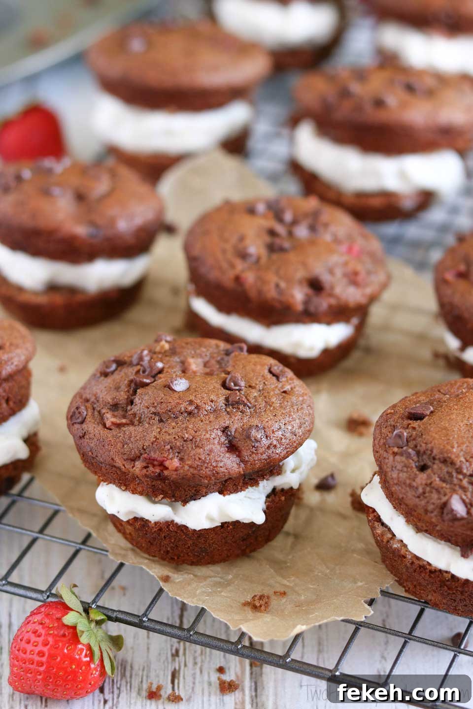 Muffin Ice Cream Sandwiches Muffin Ice Cream Sandwiches on rack vertical