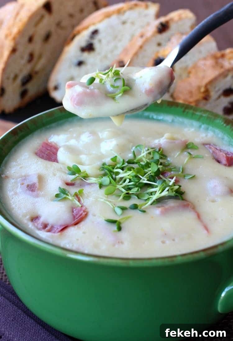 Corned Beef and Potato Chowder is a great way to use up leftover corned beef! Tender potatoes, flavorful corned beef and a touch of cream. This Creamy Corned Beef Chowder is a soup recipe that uses leftover corned beef in a creamy broth