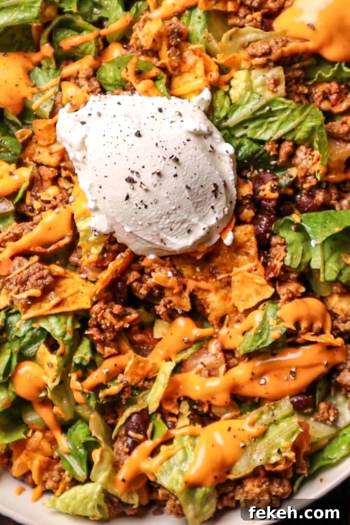 Doritos Taco Salad Recipe: Crunchy Layered Taco Salad with Doritos 9 taco salad using doritos