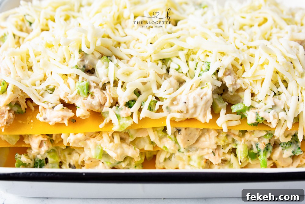 layered chicken lasagna