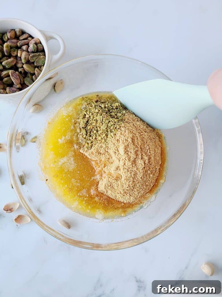 Creamy Pistachio Cheesecake with Real Pistachios and Homemade Paste 6 Mix for pistachio Graham cracker crust