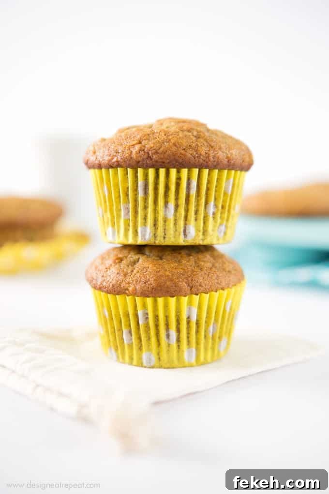 Moist Banana Muffins with Brown Sugar Glaze 2 These easy banana muffins are quick to throw together, full of flavor, and perfect for a last minute weekend breakfast!