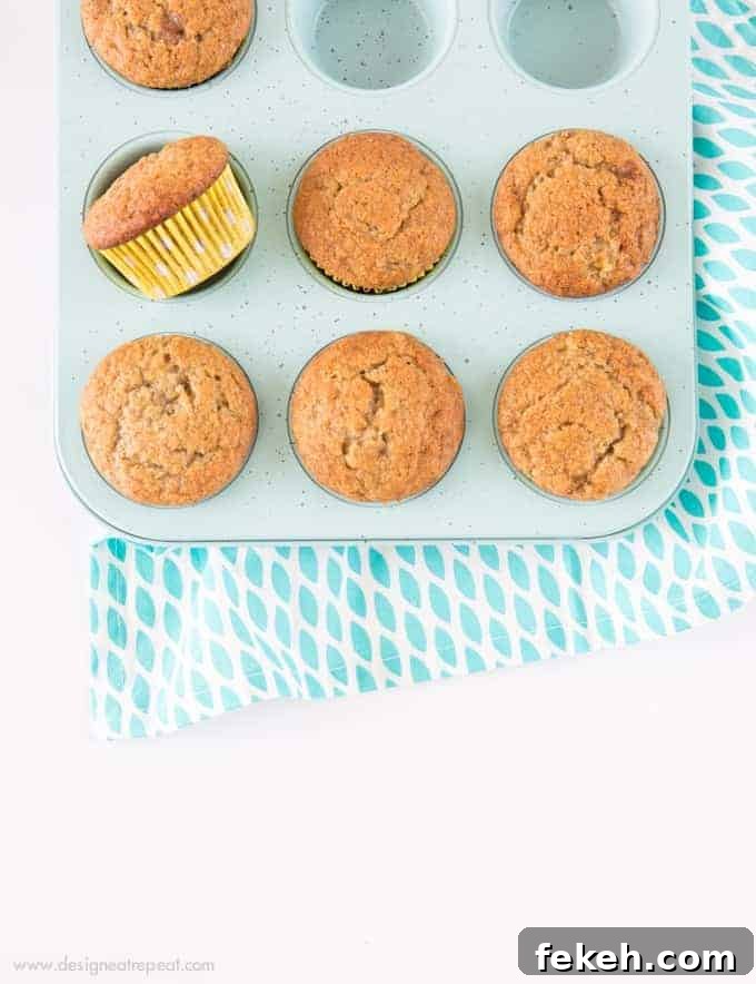 Moist Banana Muffins with Brown Sugar Glaze 4 These easy banana muffins are quick to throw together, full of flavor, and perfect for a last minute weekend breakfast!