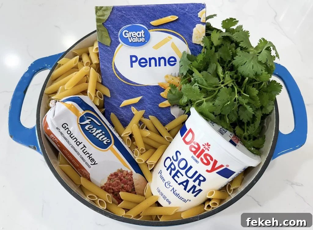 one-pot ground turkey pasta