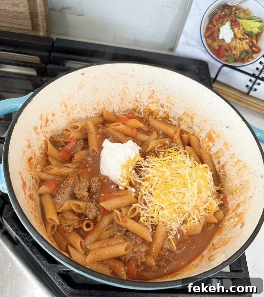one-pot ground turkey pasta