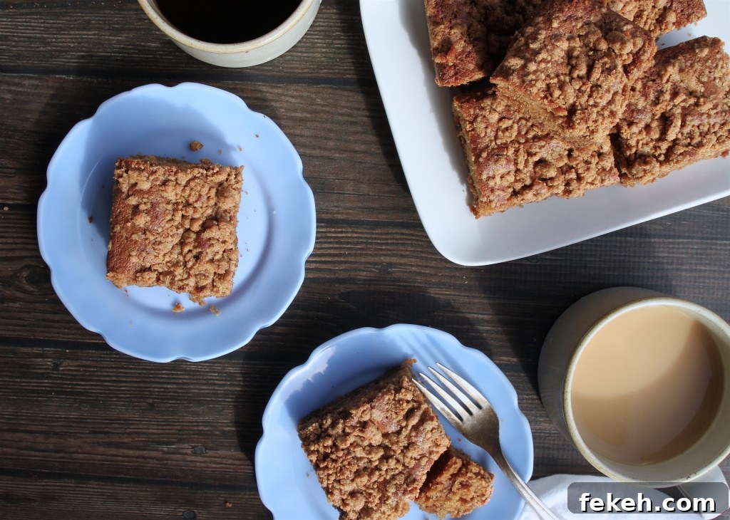 Moist Sour Cream Coffee Cake Recipe With Cinnamon Streusel 2 sour cream coffee cake