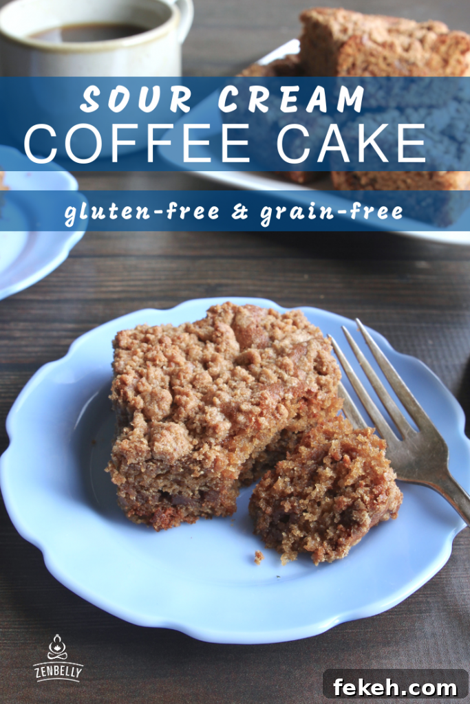 Moist Sour Cream Coffee Cake Recipe With Cinnamon Streusel 4 sour cream coffee cake
