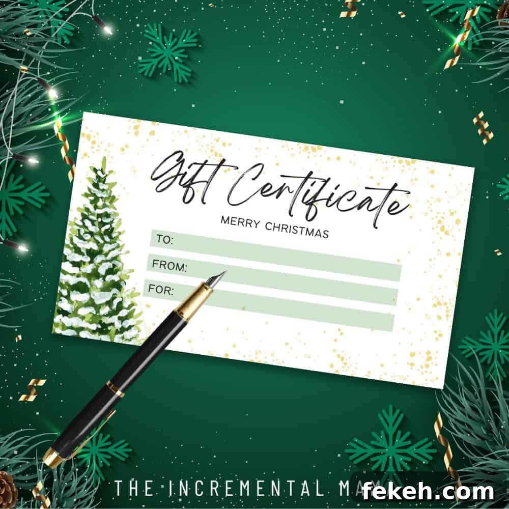 6 Free Printable Christmas Gift Certificate Templates 4 christmas tree gift certificate printable