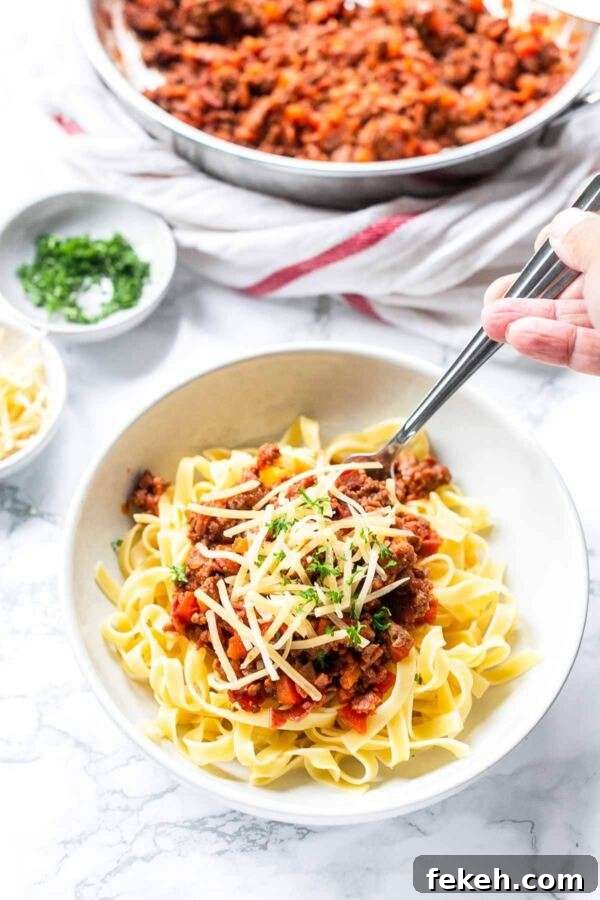 Classic Tagliatelle Bolognese Recipe with Rich Meat Ragu 5 The best homemade tagliatelle Bolognese you ever tried! Bolognese alla ragu is a thick meat sauce without tomatoes.