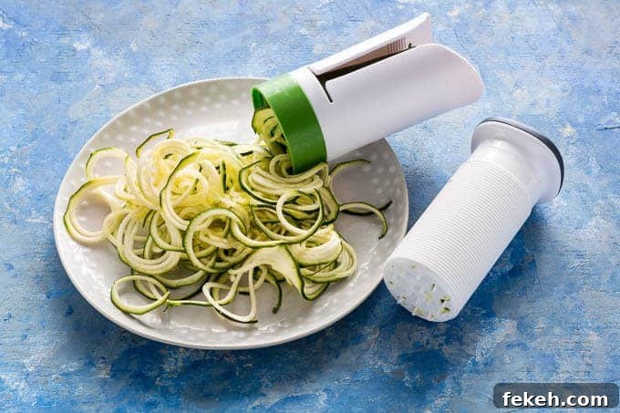 Zucchini Noodles in Coconut Milk with Sun‑Dried Tomatoes 2 zyliss hand held spiralizer review-55 | Recipes From A Pantry