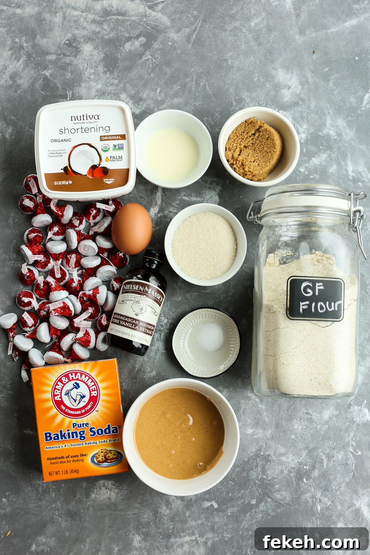 recipe ingredients for gluten free peanut butter blossoms