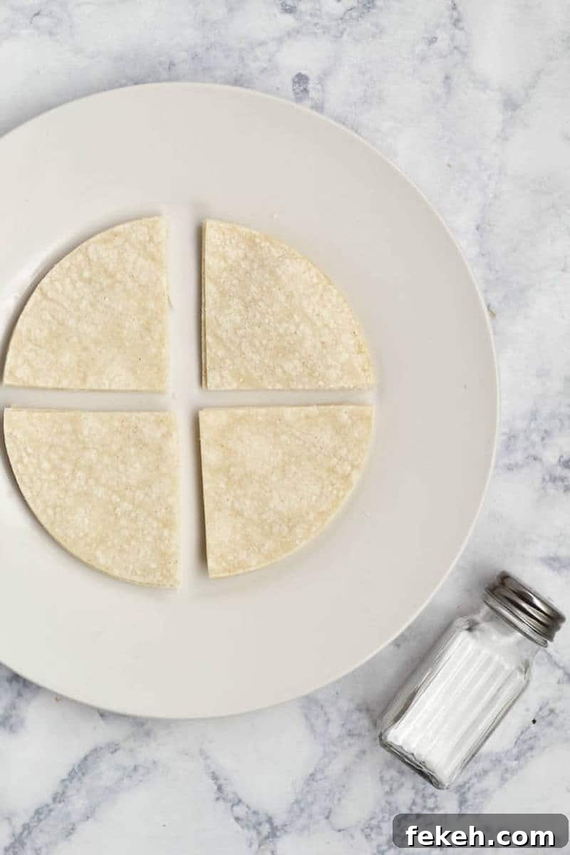 Microwave Homemade Tortilla Chips: Quick Crispy Recipe 3 Easy Homemade Tortilla Chips Corn Tortillas Cut