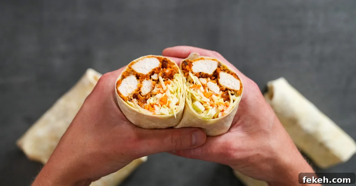 Crispy Honey Mustard Chicken Wraps with Tangy Slaw 2 Honey Mustard Chicken Wrap #1