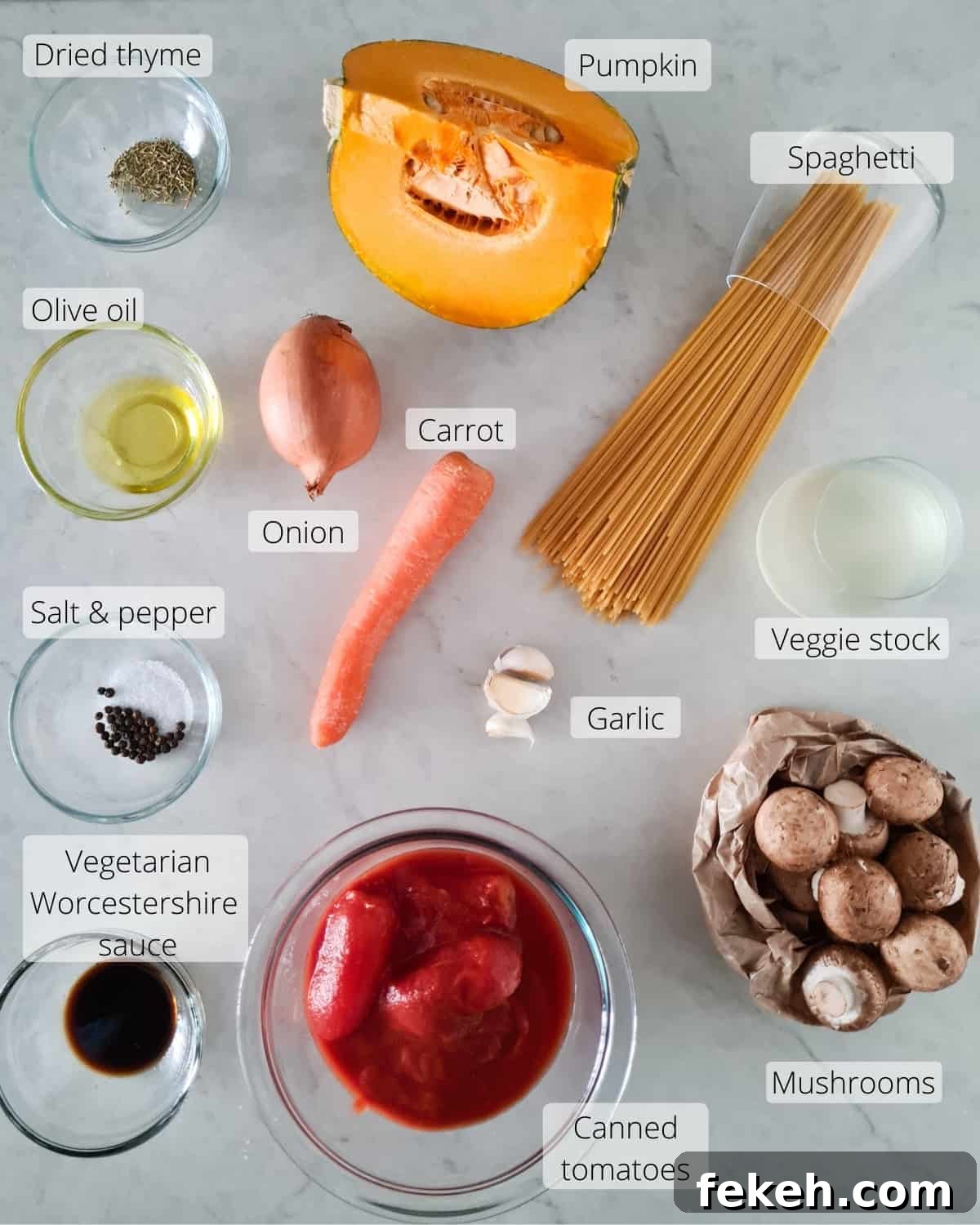 Roasted Pumpkin Vegetarian Bolognese Recipe for Cozy Dinners 3 Ingredients required for spaghetti vegetarian bolognese