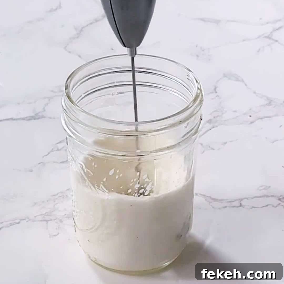 how to make sweet cream cold foam without heavy cream step 2