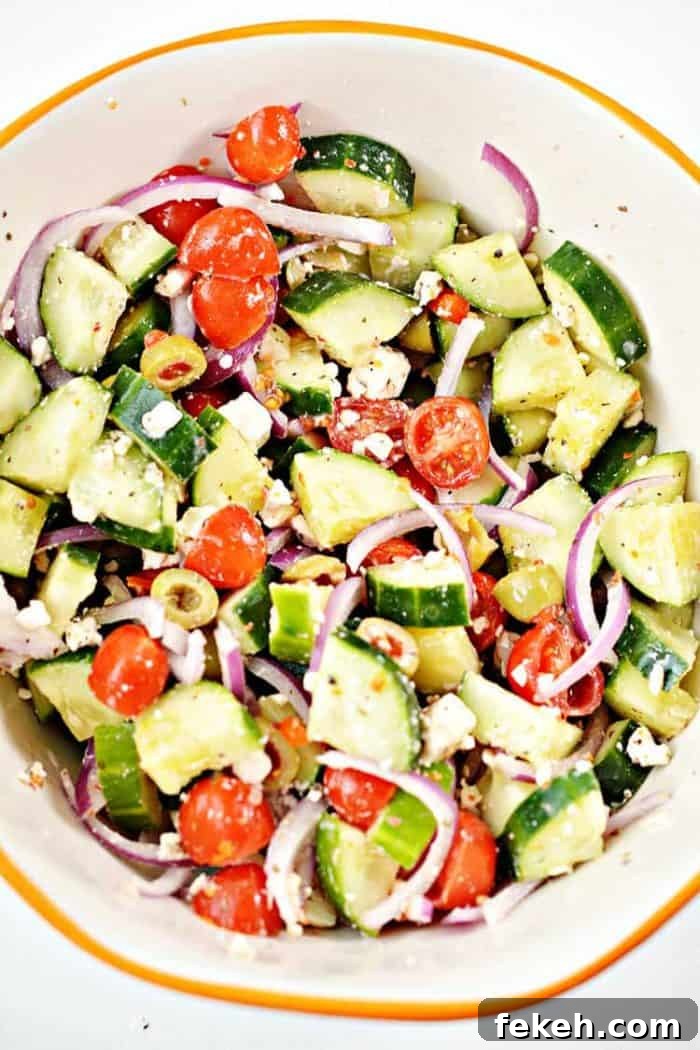 Low-Carb Keto Taco Salad Recipe for Quick Weeknight Meals 19 overhead view of keto greek salad in a large bowl