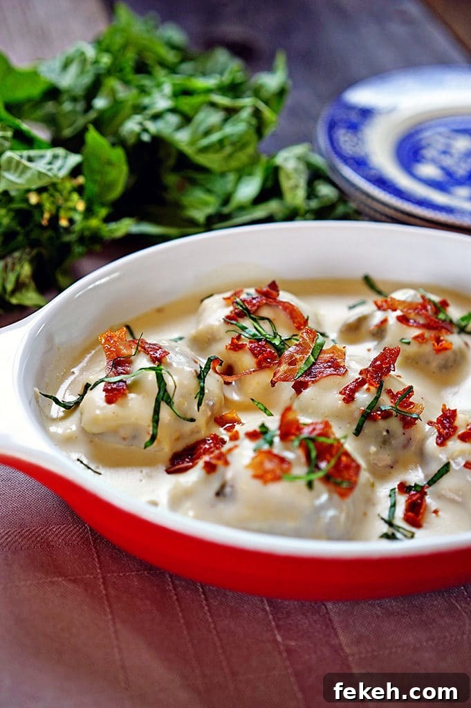 Baked Pesto Turkey Meatballs with Creamy Mornay Sauce 2 Baked Pesto Turkey Meatballs with Homemade Alfredo Sauce and Pan Fried Prosciutto1