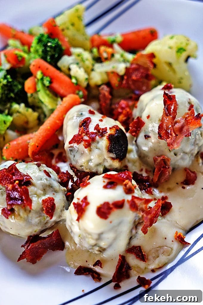 Baked Pesto Turkey Meatballs with Creamy Mornay Sauce 7 Baked Pesto Turkey Meatballs with Homemade Alfredo Sauce and Pan Fried Prosciutto6