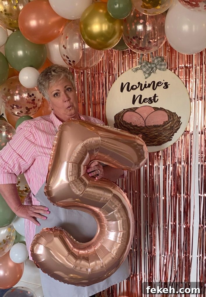 Celebrating My 5-Year Blogiversary: Highlights & Milestones 3 Funny Face of Norine at her blogiversary balloons.