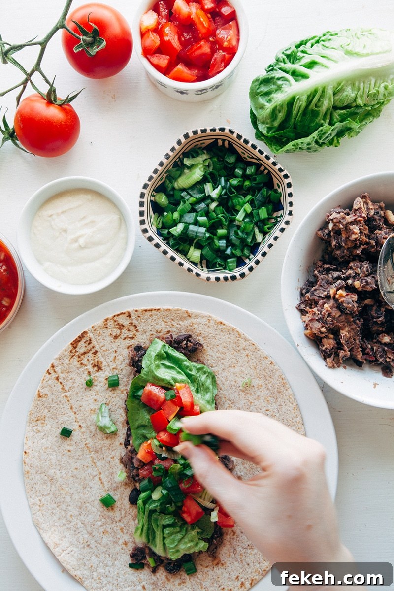 Quick & Healthy Bean Burritos (vegan)